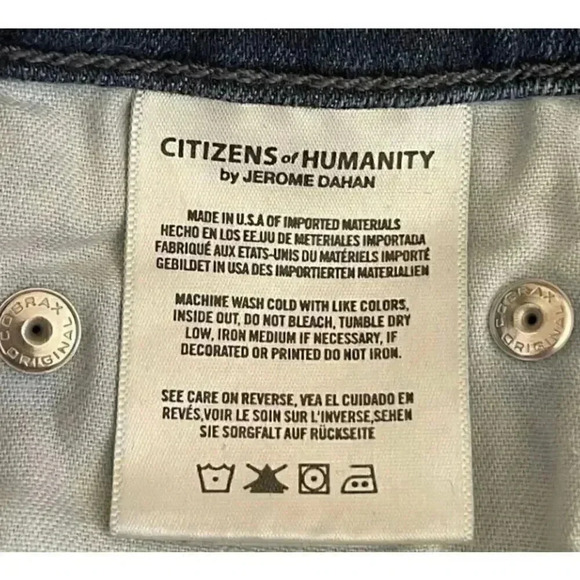 Citizens of Humanity Blue Rocket Crop skinny Mid Rise Denim Jeans SZ 26 #1285 - Picture 9 of 12